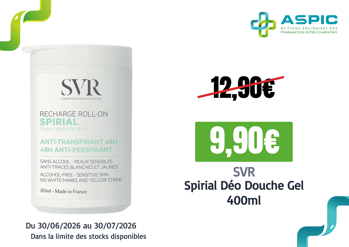 SVR Spirial Déo Roll-on 400ml — 9,90€