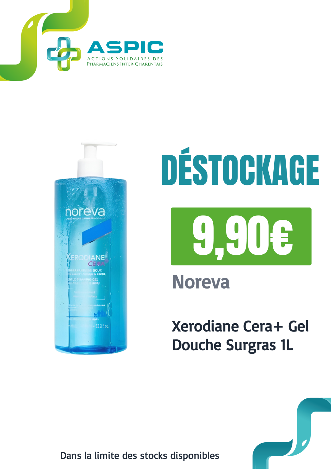 Noreva Xerodiane Cera+ Gel Douche 1L — Déstockage 9,90€
